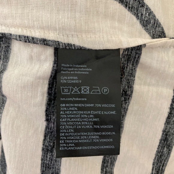 H&M Linen-blend Patterned Shirtdress NWT - Picture 5 of 5